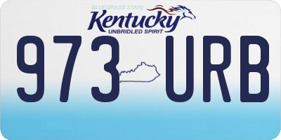 KY license plate 973URB