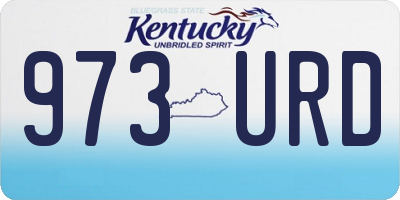KY license plate 973URD
