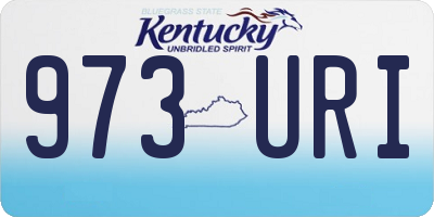 KY license plate 973URI