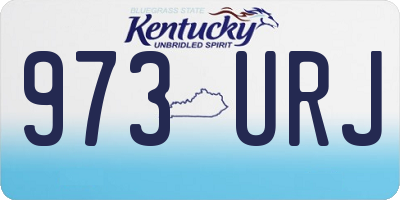KY license plate 973URJ