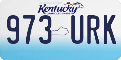KY license plate 973URK