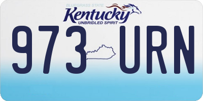 KY license plate 973URN