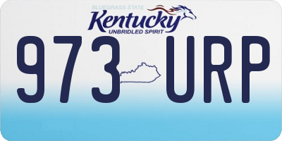 KY license plate 973URP