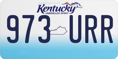 KY license plate 973URR