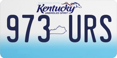 KY license plate 973URS