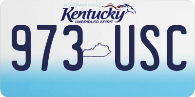 KY license plate 973USC