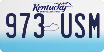 KY license plate 973USM
