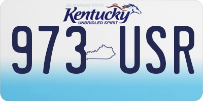 KY license plate 973USR
