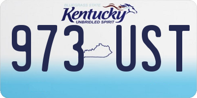 KY license plate 973UST