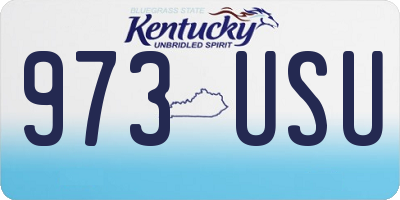 KY license plate 973USU