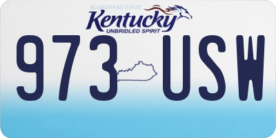 KY license plate 973USW