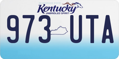 KY license plate 973UTA