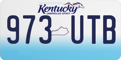 KY license plate 973UTB