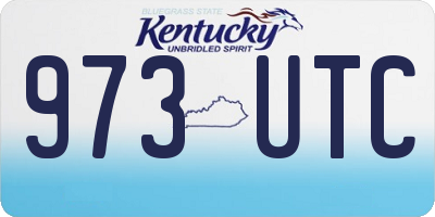 KY license plate 973UTC
