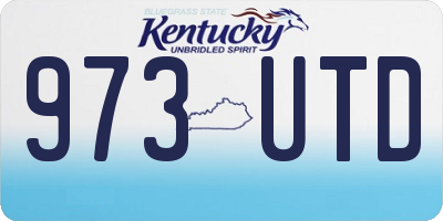 KY license plate 973UTD