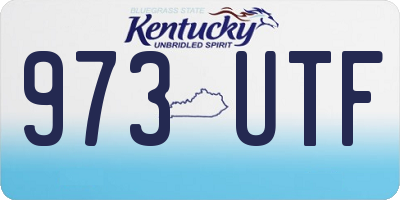 KY license plate 973UTF