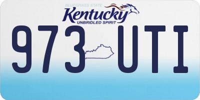 KY license plate 973UTI