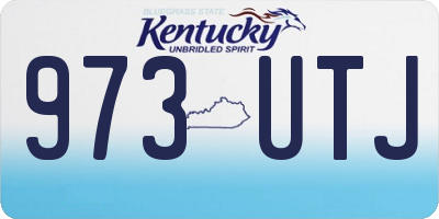 KY license plate 973UTJ