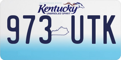 KY license plate 973UTK