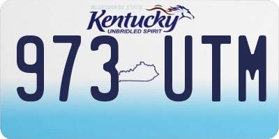KY license plate 973UTM