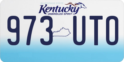 KY license plate 973UTO