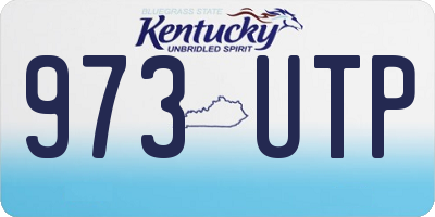 KY license plate 973UTP