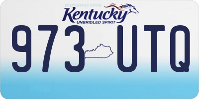 KY license plate 973UTQ