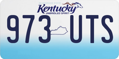 KY license plate 973UTS