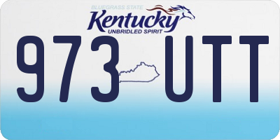 KY license plate 973UTT