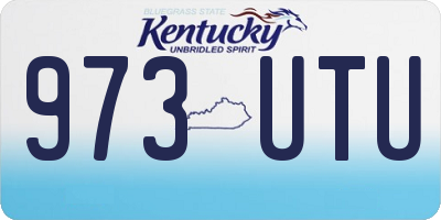 KY license plate 973UTU