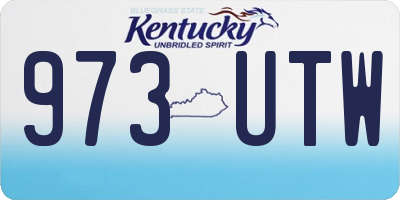 KY license plate 973UTW