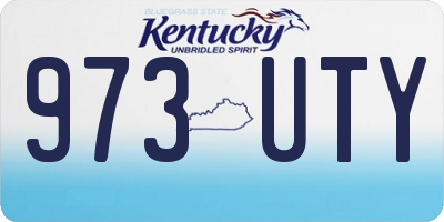 KY license plate 973UTY