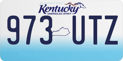 KY license plate 973UTZ