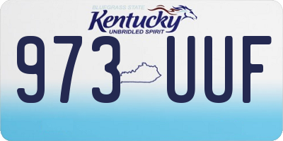 KY license plate 973UUF