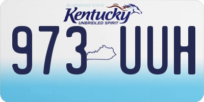 KY license plate 973UUH