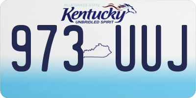 KY license plate 973UUJ