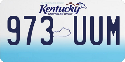 KY license plate 973UUM