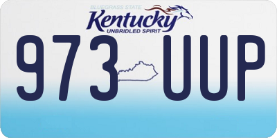 KY license plate 973UUP
