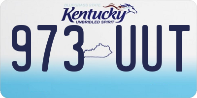 KY license plate 973UUT