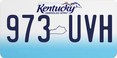 KY license plate 973UVH