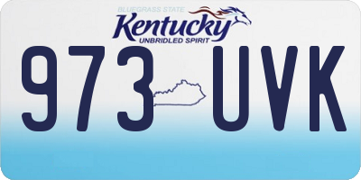 KY license plate 973UVK