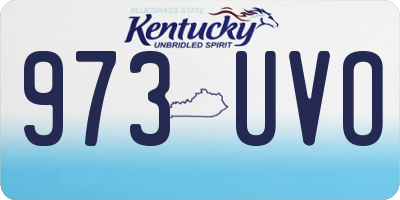 KY license plate 973UVO