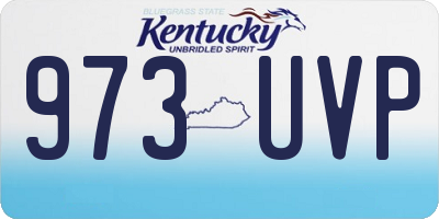 KY license plate 973UVP