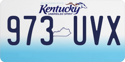 KY license plate 973UVX