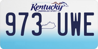 KY license plate 973UWE