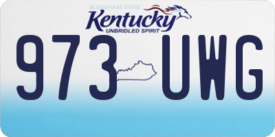 KY license plate 973UWG