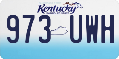 KY license plate 973UWH