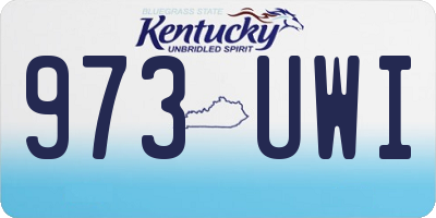 KY license plate 973UWI