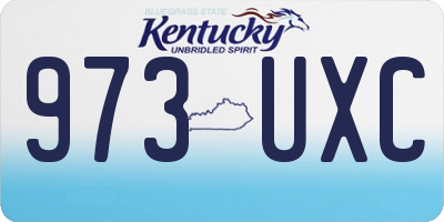 KY license plate 973UXC