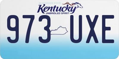 KY license plate 973UXE
